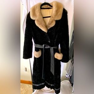 Vintage Long Coat with Fur
